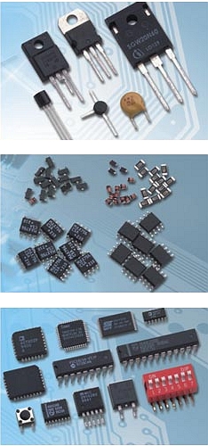 Электронные компоненты (микросхемы, транзисторы, конденсаторы)